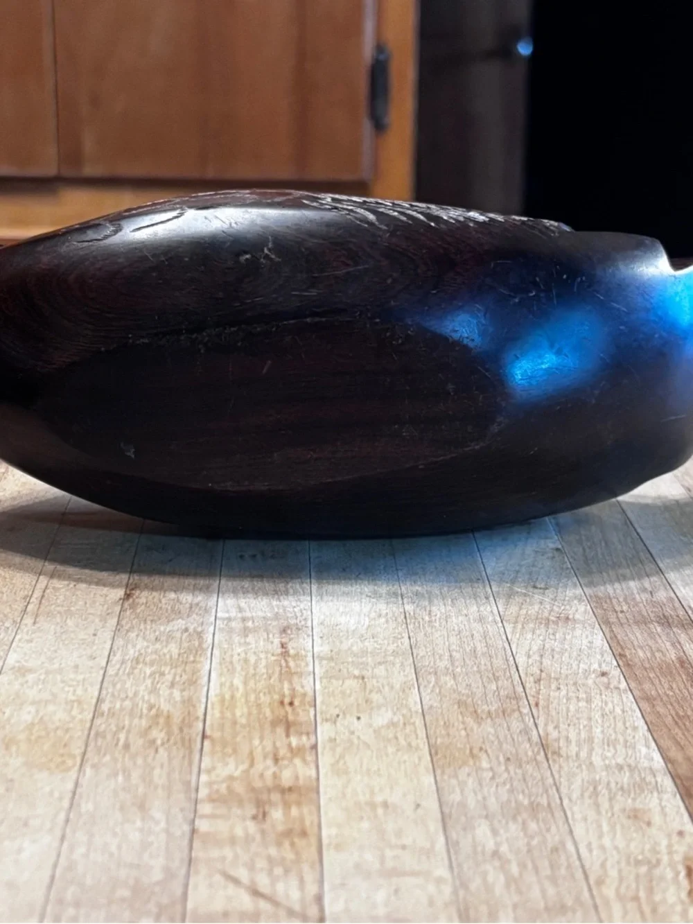 Vintage Hand Carved Ironwood Duck Sculpture Figurine Decoy